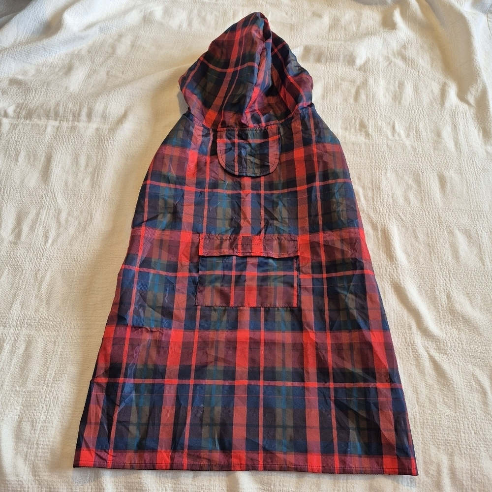 Talbots plaid raincoat size large lab or shepard NWT